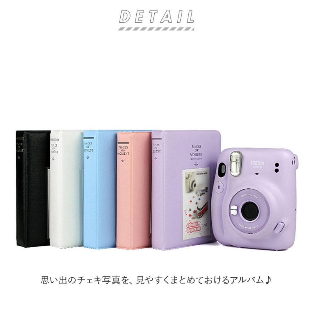 チェキ アルバム 64枚 通販 写真 フォトアルバム フォトブック チェキアルバム 写真整理 チェキ用アルバム インスタントカメラ おしゃれ かわいい 可愛い 高校生 女の子 女子 子供 キッズ ギフト ブルー ・