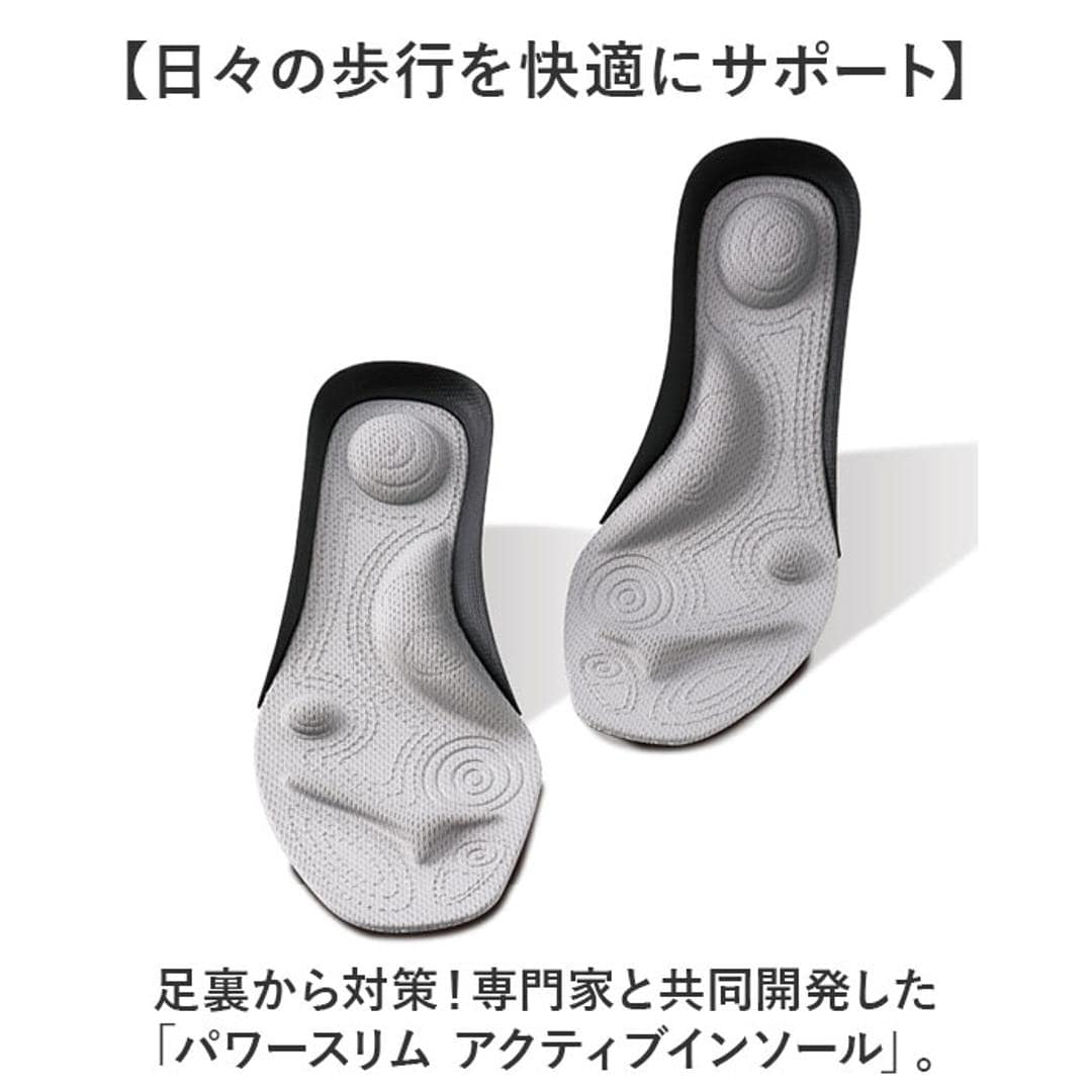 インソール 中敷き 衝撃吸収 通販 パワースリム アクティブインソール 中敷 薄型 薄い 薄手 トレーニング ソール 体幹 姿勢 土踏まず アーチ クッション ウォーキング 健康グッズ 靴ケア用品 グレー M(23.0-23.5cm)