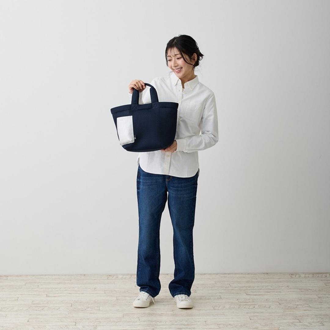 ルートート トートバッグ ROOTOTE 1040 通販 トートバック 手提げバッグ 手提げ袋 手提げかばん 手提げカバン 手提げ鞄 レディース 軽量 軽い 通勤 通学 おしゃれ シンプル 洗える 手洗い 無地 配色 wefer ウエッファ DELI デリ NAVY ・