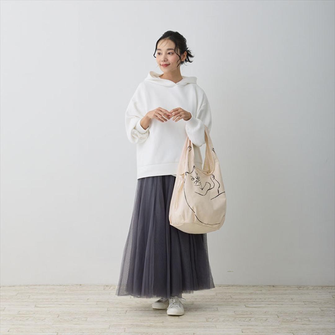 ルートート トートバッグ ROOTOTE 1188 通販 トートバック 肩掛けバッグ エコバッグ 買い物バッグ 折りたたみバッグ サブバッグ コンパクト 大きめ A4 大容量 レディース おしゃれ かわいい 通学 通勤 猫 ねこ 綿 ROUND ラウンド SHIRO ・