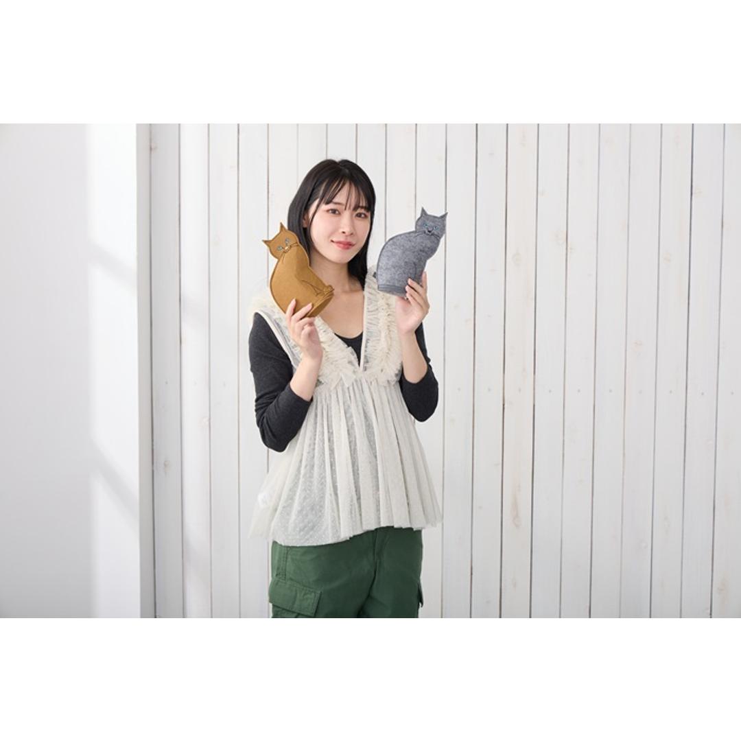 ルートート ROOTOTE ポーチ 3622 通販 ねこ 猫 ネコ 小物入れ コスメポーチ ペンケース メイクポーチ メガネケース レディース おしゃれ かわいい フェルト withROO ウィズルー ウイズルー オスワリネコ インテリア レディースバッグ SHIRO ・