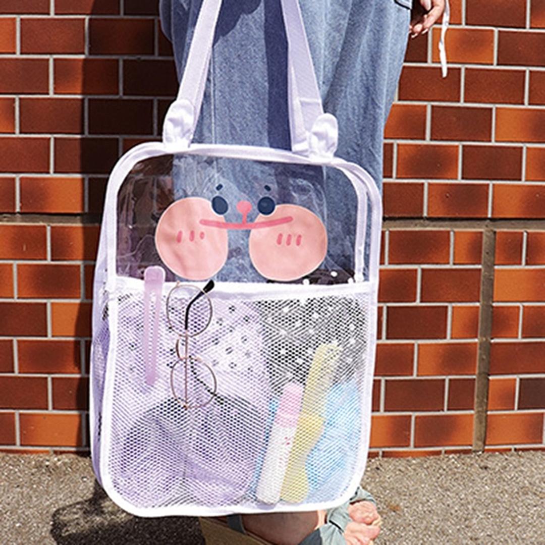メッシュ トートバッグ 通販 サン宝石 ビニールバッグ ビニールバック トートバック メッシュバッグ メッシュバック レディース 手提げバッグ 手提げかばん サンホ KO-6578 可愛い かわいい スパ サウナ ジム プール 女の子 ガールズ お出かけ ホワイト ・