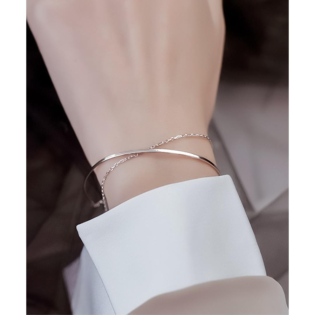 ブレスレット 2連 レディース 通販 ダイヤモンドハーツ blt-0250 Diamond Hearts アクセサリー チェーン2連ブレスレット メタルライン 腕輪 チェーン 細め 女性 誕生日 おしゃれ かわいい ギフト プレゼント カジュアル プチプラ シルバー ・