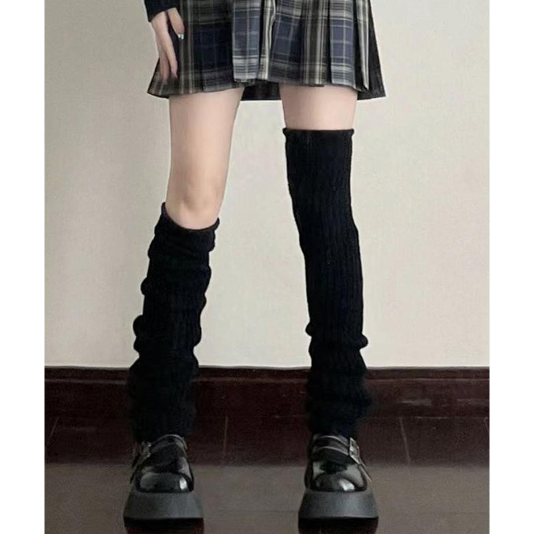 レッグウォーマー ロング 通販 ニットレッグウォーマー レッグ ウォーマー レッグウオーマー レッグウェア 足首ウォーマー ニット ロング丈 diamond hearts ダイヤモンドハーツ レディース 靴下 ソックス ルーズソックス 防寒 秋冬 冷え対策 ブラック ・