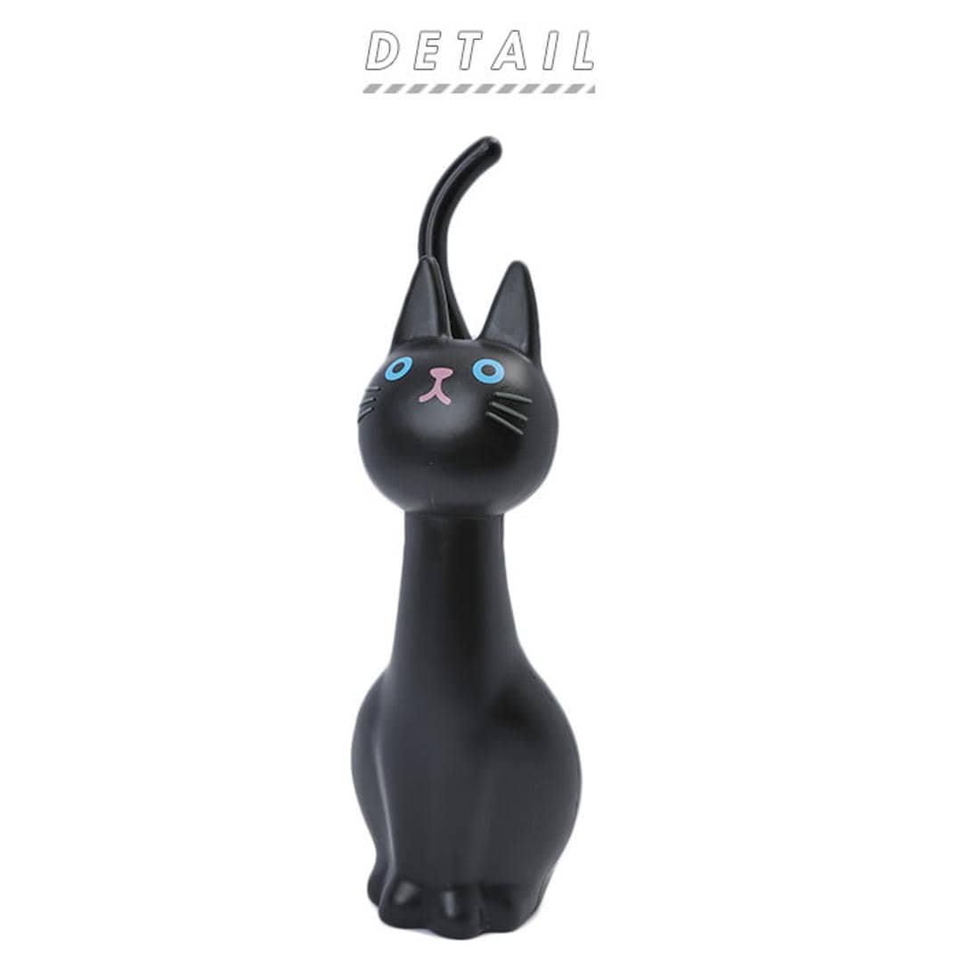 トイレブラシ かわいい 通販 おしゃれ コンパクト ポット セット 収納 トイレ掃除 ブラシ 猫グッズ 雑貨 ネコ ねこ ケースセット 掃除用品 猫雑貨 黒猫 ねこのしっぽの物語 ME3713.クロ ・