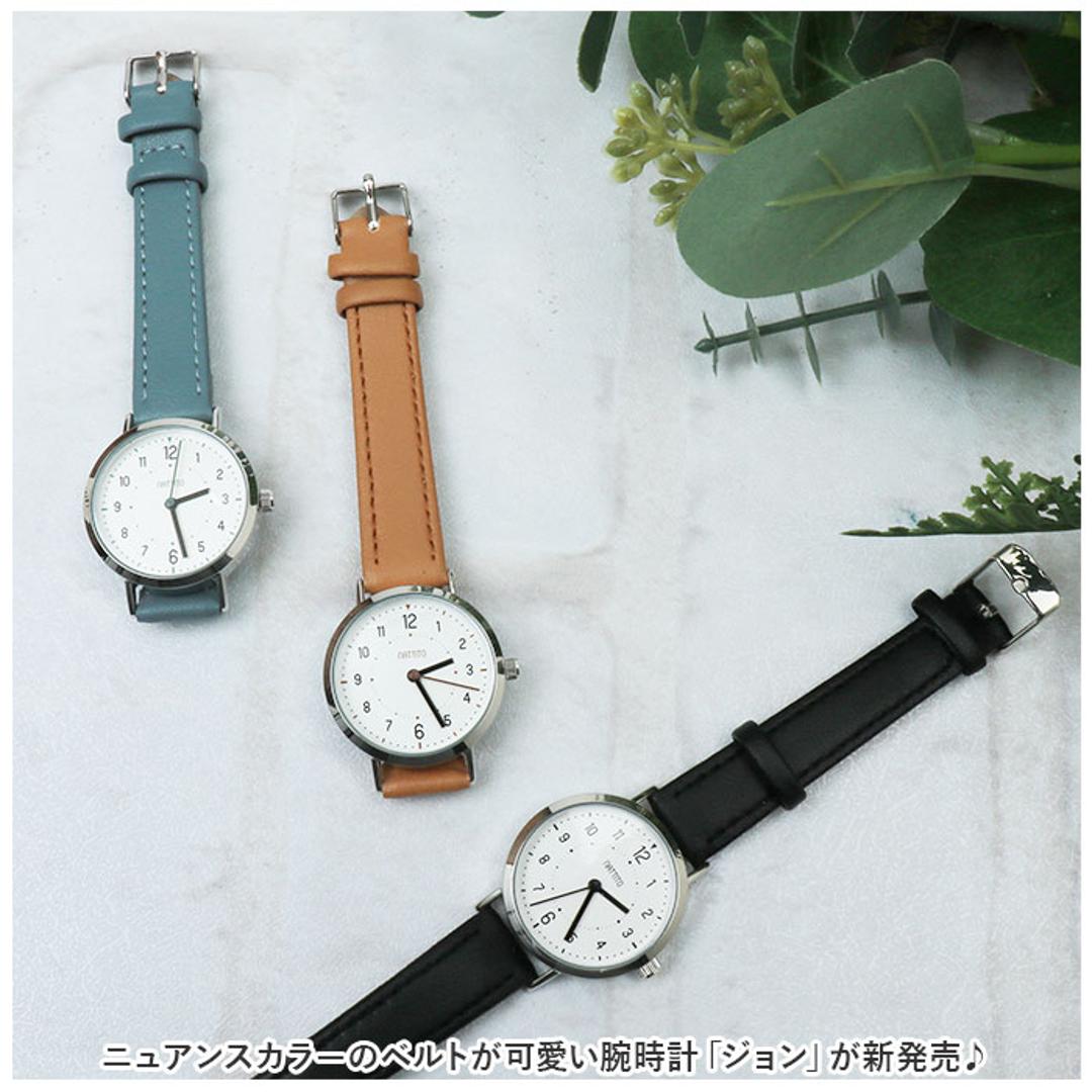 腕時計 レディース 革ベルト 通販 ベルトウォッチ 腕 時計 見やすい かわいい おしゃれ カジュアル シンプル アナログ 通勤 通学 女性 女の子 中学生 高校生 20代 30代 40代 受験 試験 日本製ムーブ ジョン YM097 レディース腕時計 ホワイト ・
