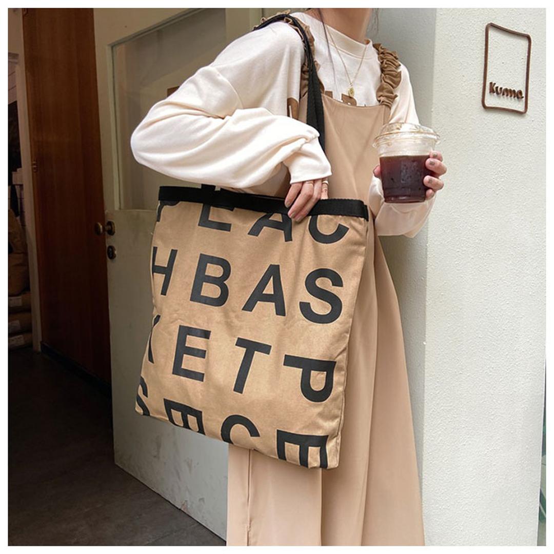 トートバッグ レディース キャンバス おしゃれ 通販 大きめ A4 2wayトートバッグ 肩掛け 手提げ 軽量 軽い シンプル 大人 かわいい 通勤 通学 大容量 2way バッグ カジュアル ナチュラル 旅行 おでかけ アルファベット柄 アイボリー ベージュ ネイビー レディースバッグ アイボリー ・