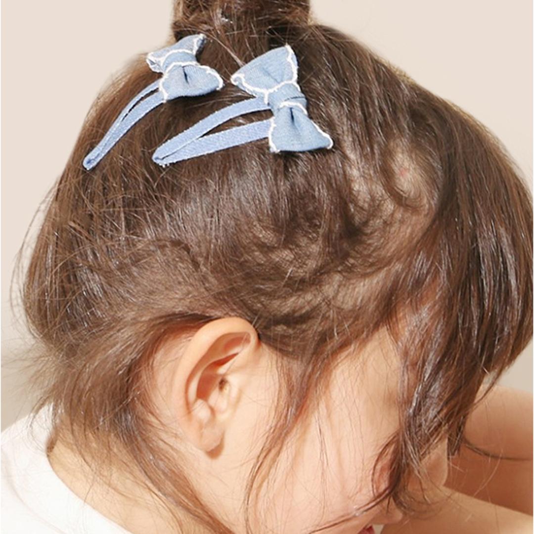 RORA ヘアクリップ 通販 ローラ ジャスミン パッチンピン パッチンどめ パッチン留め ヘアアクセサリー 髪飾り キッズ 子供 子ども こども リボン カジュアル かわいい おしゃれ 女の子 女子 入園式 卒園式 入学式 卒業式 キッズファッション ブルー ・