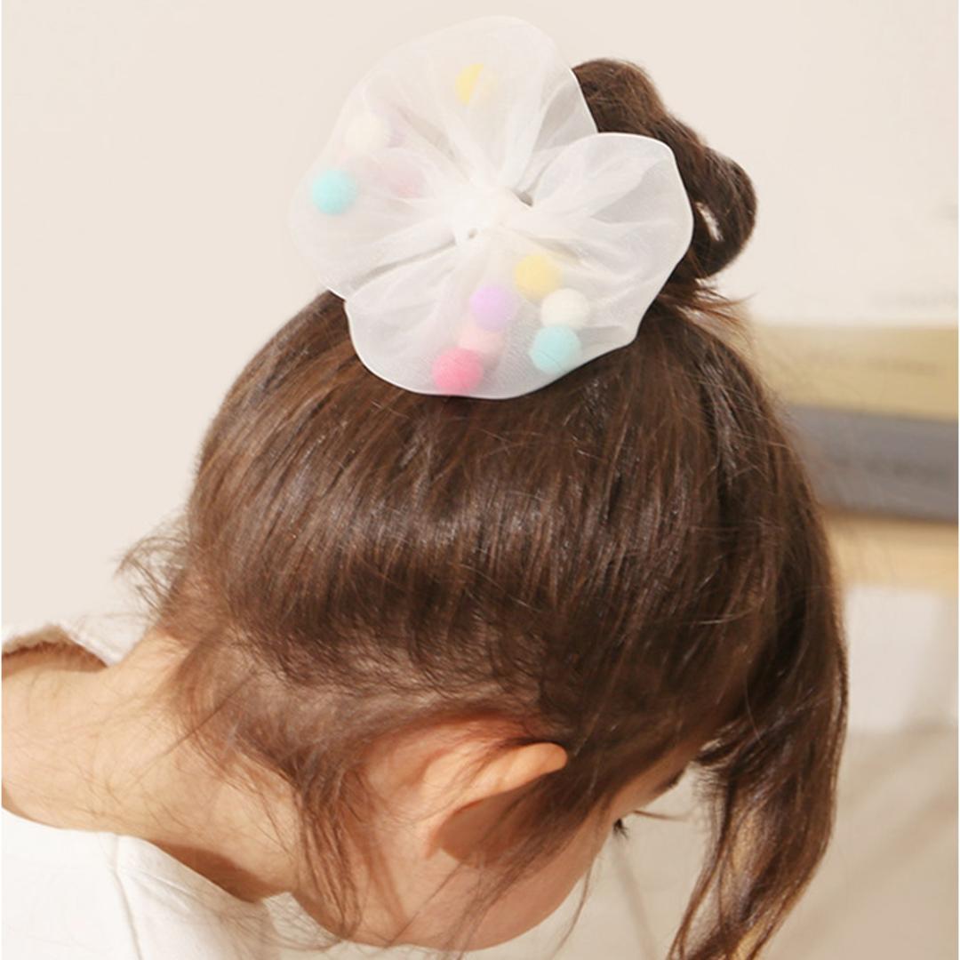 RORA ヘアクリップ 通販 ローラ ボニー ヘアークリップ ヘアアクセサリー 髪飾り キッズ 子供 子ども こども リボン ポンポン 大きめ しっかり かわいい おしゃれ 女の子 女子 入園式 卒園式 入学式 卒業式 発表会 結婚式 キッズファッション ホワイト ・