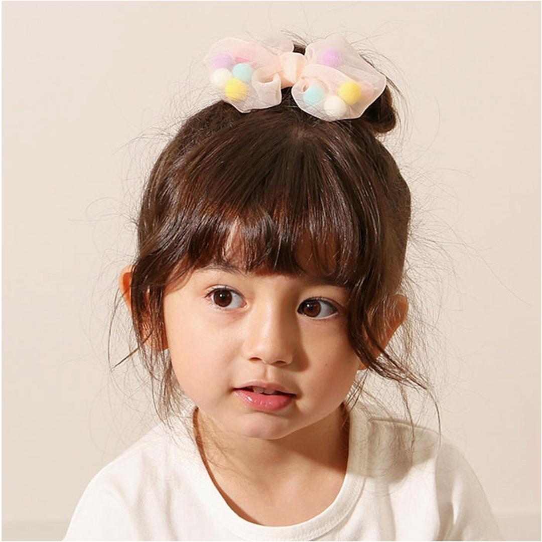 RORA ヘアゴム 通販 ローラ ドロシー 髪ゴム ヘアアクセサリー 髪飾り キッズ 子供 子ども こども 女の子 女子 リボン ポンポン かわいい おしゃれ カジュアル フォーマル 入園式 卒園式 入学式 卒業式 結婚式 発表会 キッズファッション ホワイト ・