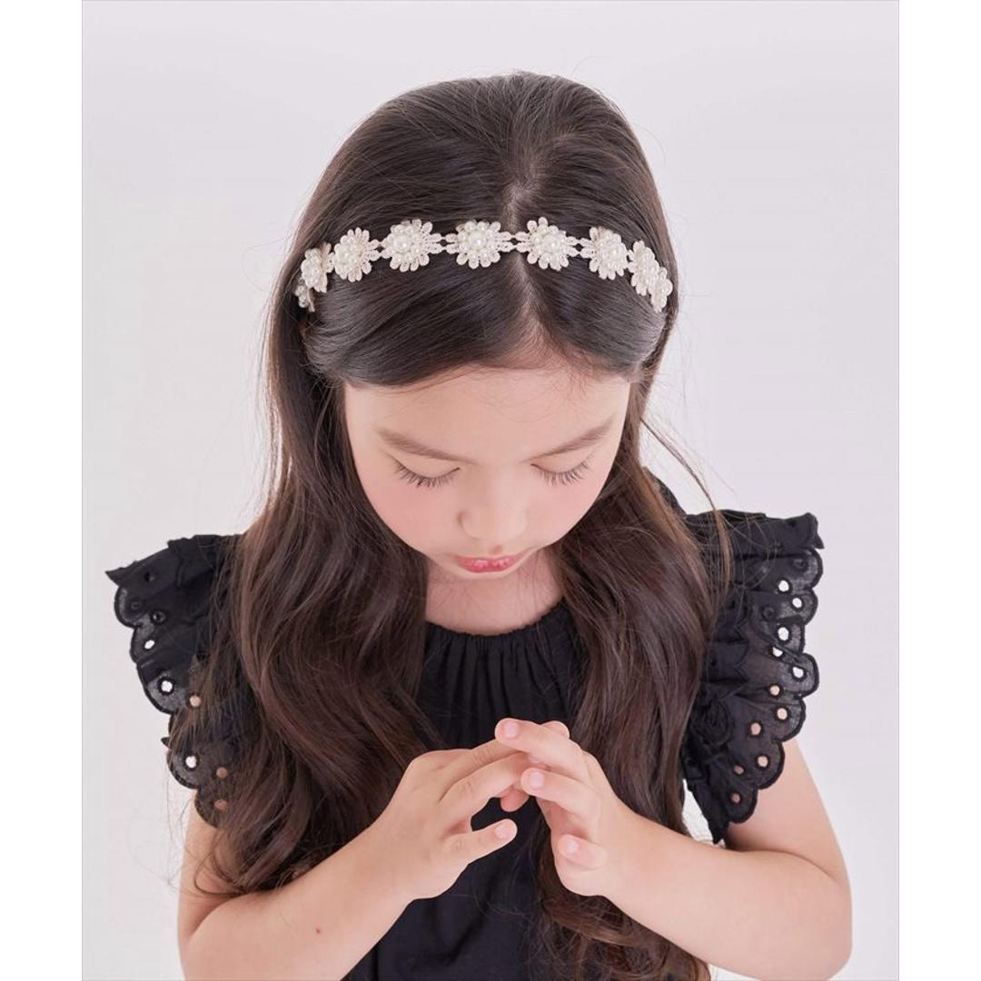 Rora カチューシャ 通販 レース パール 48222102 髪飾り ヘッドドレス 子供 女の子 フォーマル 可愛い おしゃれ 発表会 入園式 卒園式 入学式 子ども用アクセサリー ヘアアレンジ ヘアーアクセサリー ヘアアクセサリー キッズファッション ベージュ フリー