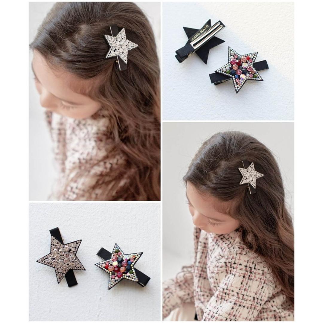Rora ヘアクリップ キッズ 通販 ヘア クリップ 48472102 プラハジルコニアスターヘアクリップ 星 キラキラ 子供 女の子 卒園式 入学式 結婚式 発表会 かわいい オシャレ 可愛い ヘアアレンジ ヘアーアクセサリー ヘアアクセサリー キッズファッション クリスタル フリー