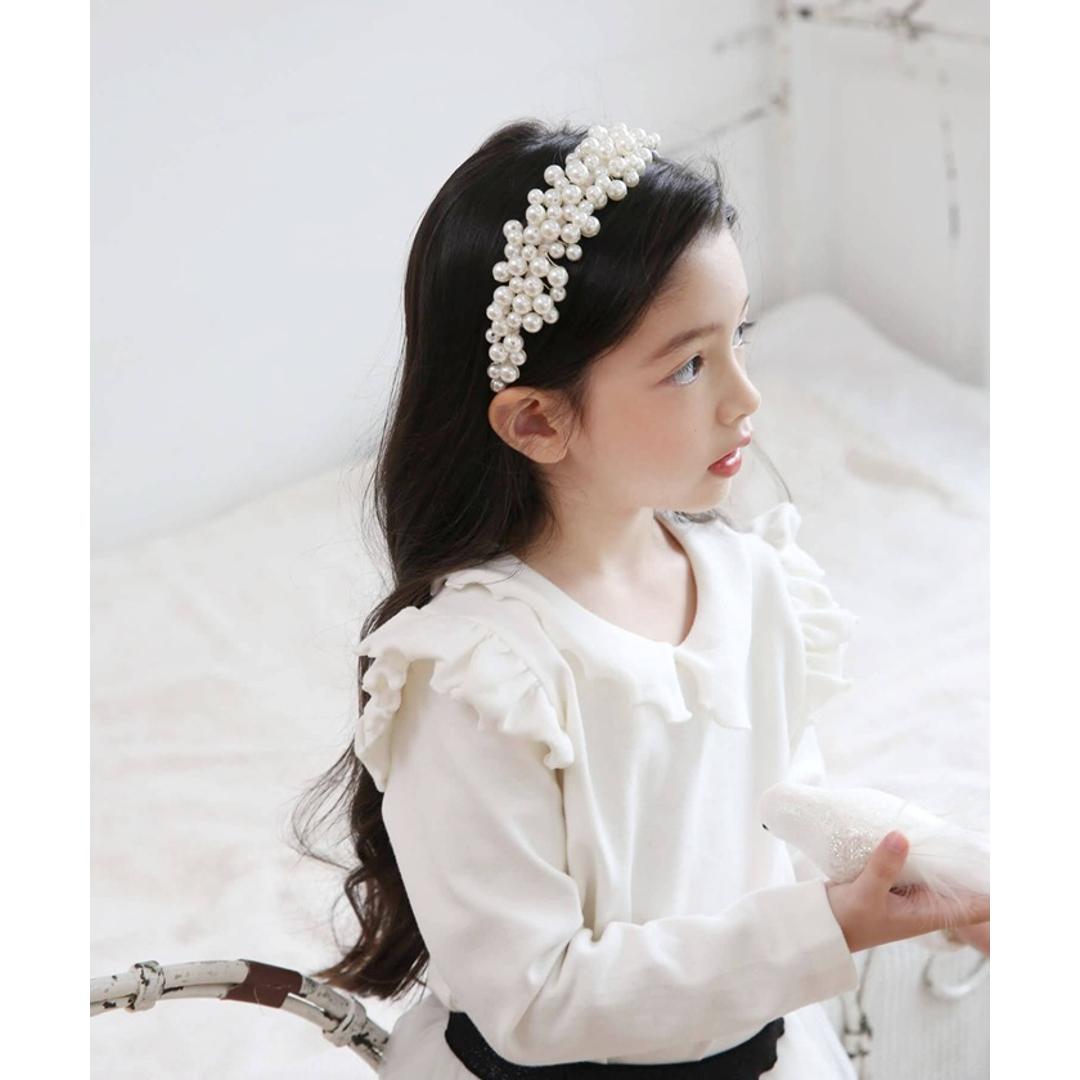 Rora カチューシャ キッズ 通販 エルシエ ヘッドドレス 髪飾り ヘアバンド パール 大きい 細め 細い フォーマル 女の子 子供 子ども こども 結婚式 ウェディング パーティー 卒園式 入学式 七五三 誕生日 かわいい おしゃれ ヘアアクセサリー カチューシャ フリー