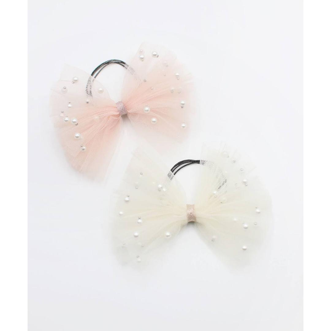 リボン 大きめ ヘアゴム キッズ 通販 ヘア ゴム 髪飾り 子供 子ども 子供用 女の子 卒園式 入学式 卒業式 ピアノ発表会 おしゃれ かわいい 結婚式 キラキラ パール フォーマル ヘアアレンジ ヘアーアクセサリー ヘアアクセサリー キッズファッション クリーム FREE