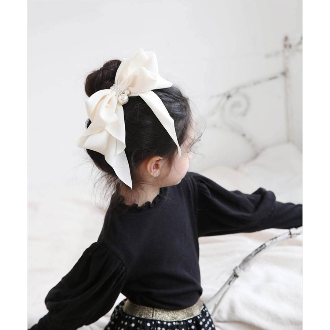 リボン 大きめ ヘアゴム キッズ 通販 ヘア ゴム 髪飾り 子供 子ども 子供用 女の子 卒園式 入学式 卒業式 結婚式 おしゃれ かわいい ピアノ発表会 パール キラキラ フォーマル ヘアアレンジ ヘアーアクセサリー ヘアアクセサリー キッズファッション クリーム フリー