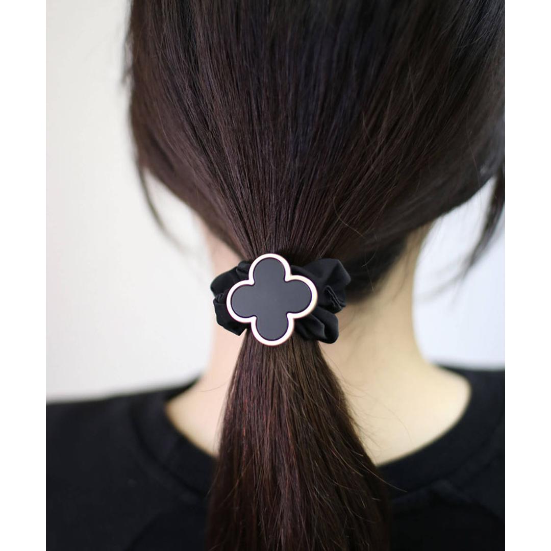 ヘアゴム 子供 クローバー ベロア 通販 シュシュ 髪飾り キッズ 子ども 女の子 卒園式 入園式 入学式 卒業式 フォーマル 結婚式 ピアノ発表会 かわいい おしゃれ シンプル 可愛い ヘアアレンジ ヘアーアクセサリー ヘアアクセサリー キッズファッション ブラック フリー