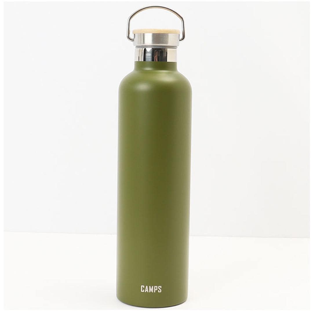 キャンプス CAMPS 水筒 1l 通販 保冷温クラシックボトル1L ステンレスボトル マグボトル マイボトル 直飲み ボトル ダイレクトボトル 保冷 保温 大容量 男の子 女の子 キャンプ用品 アウトドア おしゃれ シンプル ピクニック 日用品 オレンジ ・