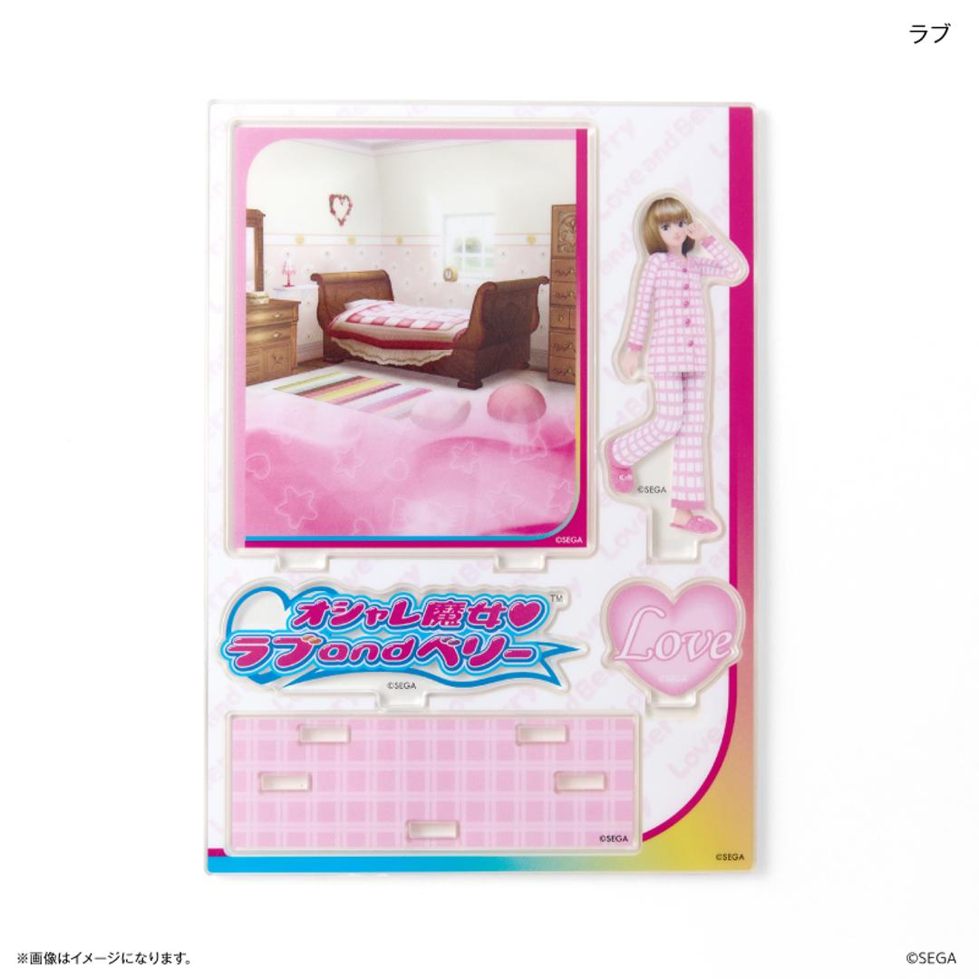 ラブandベリー グッズ 通販 オシャレ魔女ラブandベリー ラブアンドベリー カードスタンド アクリルスタンド カード立て アクリル スタンド アクスタ ジオラマ デザイン キャラクター かわいい 可愛い おしゃれ 置物 オブジェ インテリア小物 ベリー ・