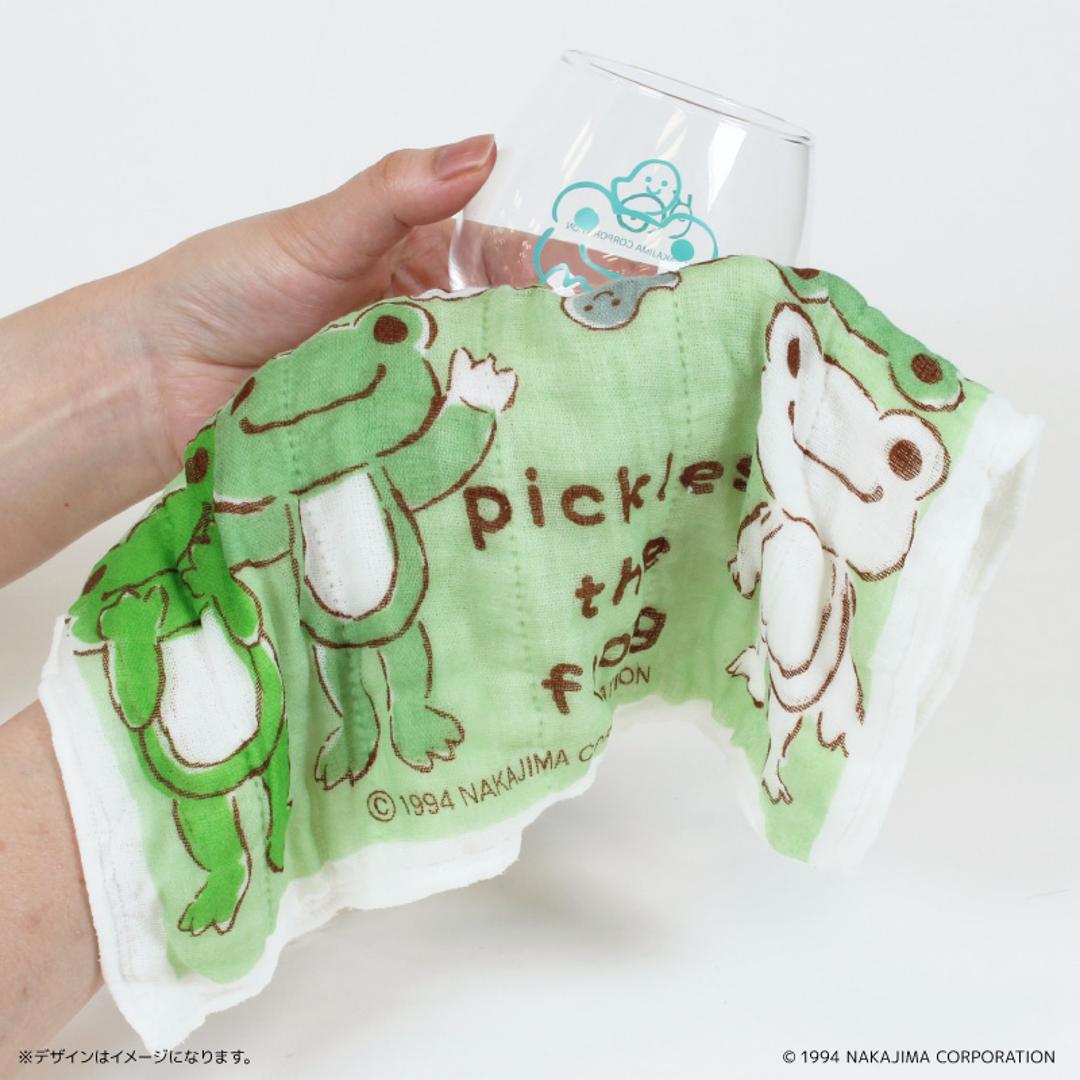 かえるのピクルス グッズ 通販 日本製 かや生地 ふきん 布巾 蚊帳生地ふきん 蚊帳生地布巾 手拭き おてふき 台拭き 台ふきん 綿100% かわいい おしゃれ カエルグッズ pickles the frog ピクルスザフロッグ 配膳用品 キッチン用品 30thAnniversaryparade ・