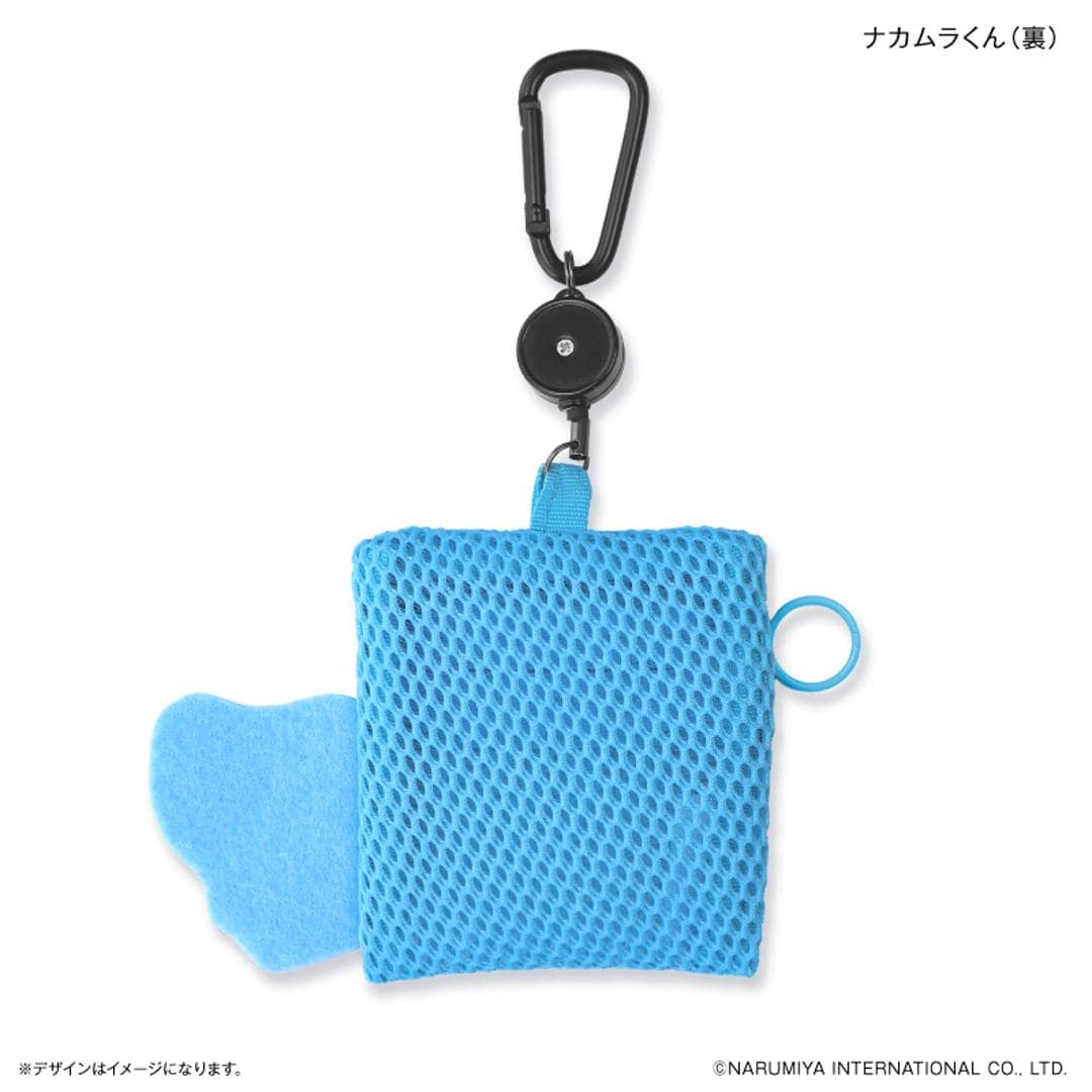 ナルミヤキャラクターズ グッズ 通販 ナルミヤ メッシュポーチ リール付き ポーチ 小さめ ミニポーチ メッシュ 小物入れ のびるリール 化粧ポーチ カラビナ付き ブランド NARUMIYA 女の子 小学生 女子 中学生 かわいい 可愛い おしゃれ ナカムラくん ・