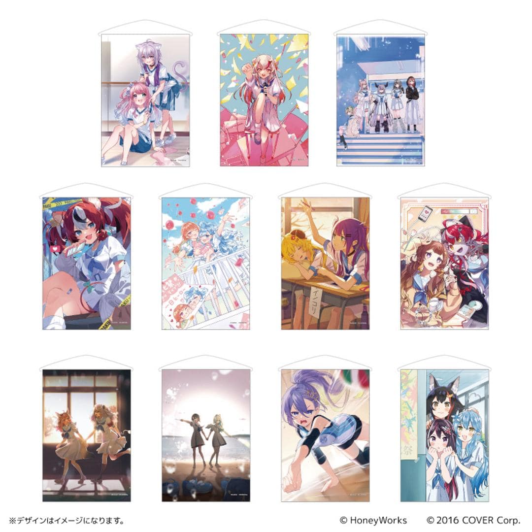 ホロライブ グッズ 通販 ハニーワークス タペストリー B2 壁掛け 壁飾り B2サイズ コンセプトアート hololive HoneyWorks vtuber キャラクター イラスト かわいい おしゃれ 可愛い オシャレ 装飾 インテリア 東京サマーセッション ・