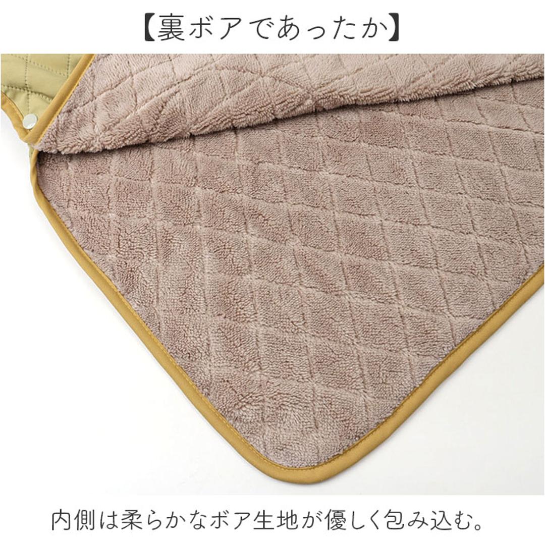 エプロン 裏ボア 通販 かぶりエプロン 前掛け 作業着 あったか 防寒 暖かい おしゃれ レディース 保育士 かわいい 可愛い 冬 秋冬 冬用 キルティング 無地 作業用 ゆったり ダイヤキルト ポケット キッチンファブリック 配膳用品 キッチン用品 グレージュ ・