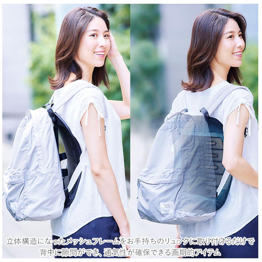 リュック 背中 メッシュ 通販 メッシュフレーム パッド ひんやり 涼しい 暑さ対策 長時間キープ 抱っこ紐 暑い季節 夏 過ごしやすい アウトドア 便利 アイスメッシュフレーム COOLOOP クーループ ブラック ・
