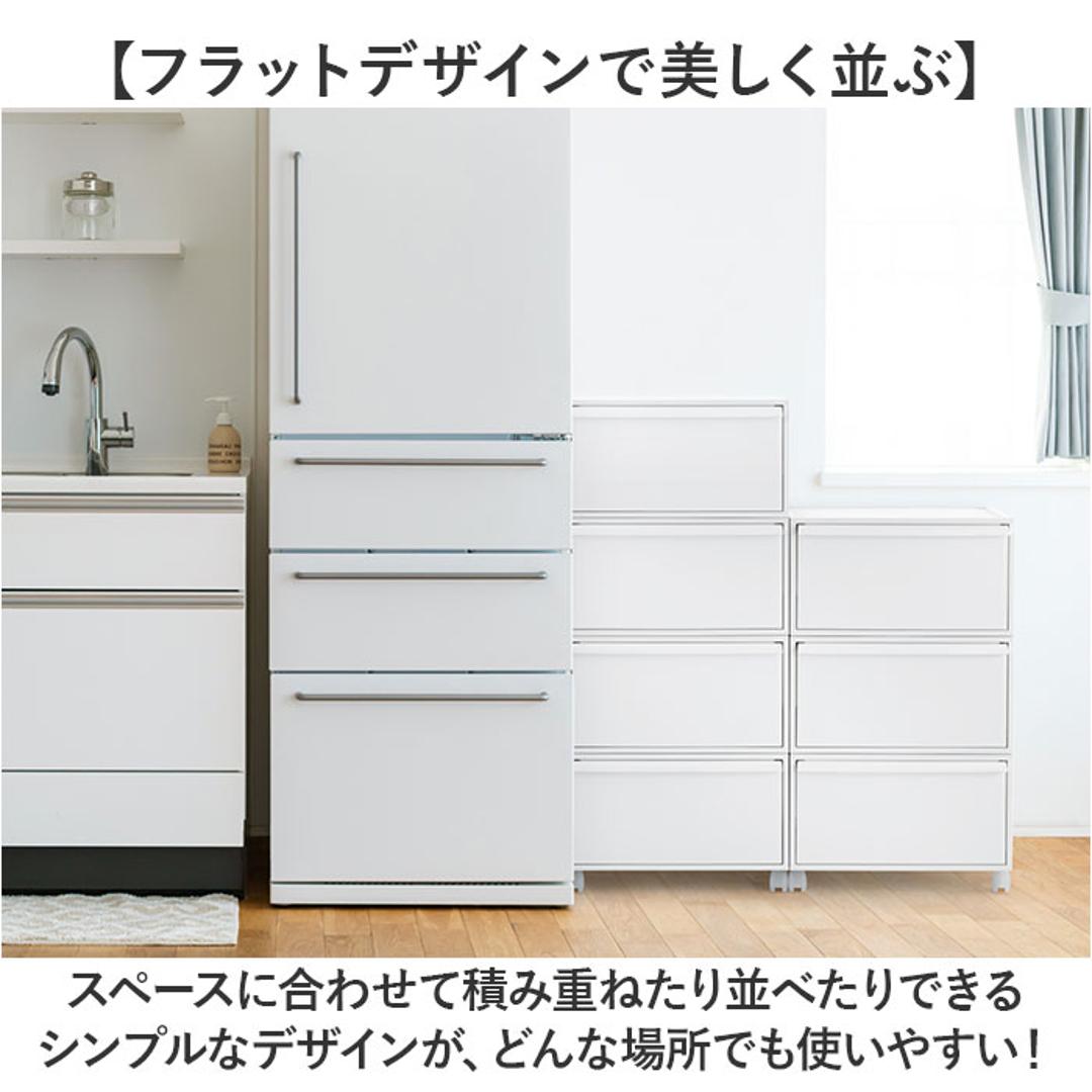 like-it クローゼットシステム ワイド引出し 通販 日本製 収納ケース 引き出し チェスト 衣装ケース 収納ボックス ライクイット CS-WD2 2P ワイド m クローゼット収納 押入れ収納 スタッキング インテリア シンプル おしゃれ ベージュ ・