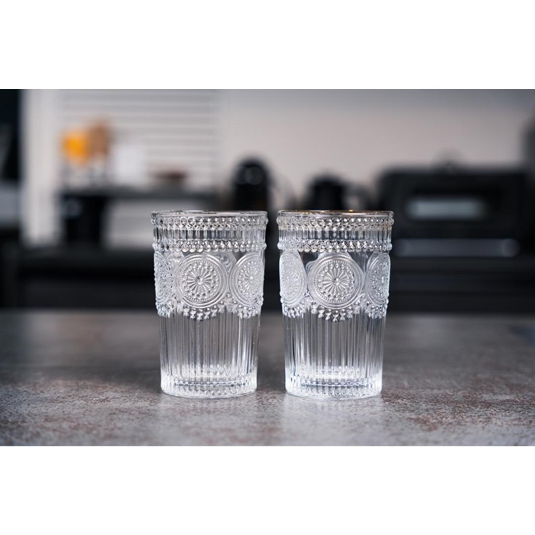 ガラス タンブラーセット 通販 ガラスタンブラー 2個セット グラス セット コップ タンブラーグラス ペア 来客用 おしゃれ デザイン テクスチャ ギフト プレゼント 新生活 引越し 結婚祝い theater EF-THE005 洋食器 キッチン用品 台所用品 クリア 【即日発送】Mサイズ