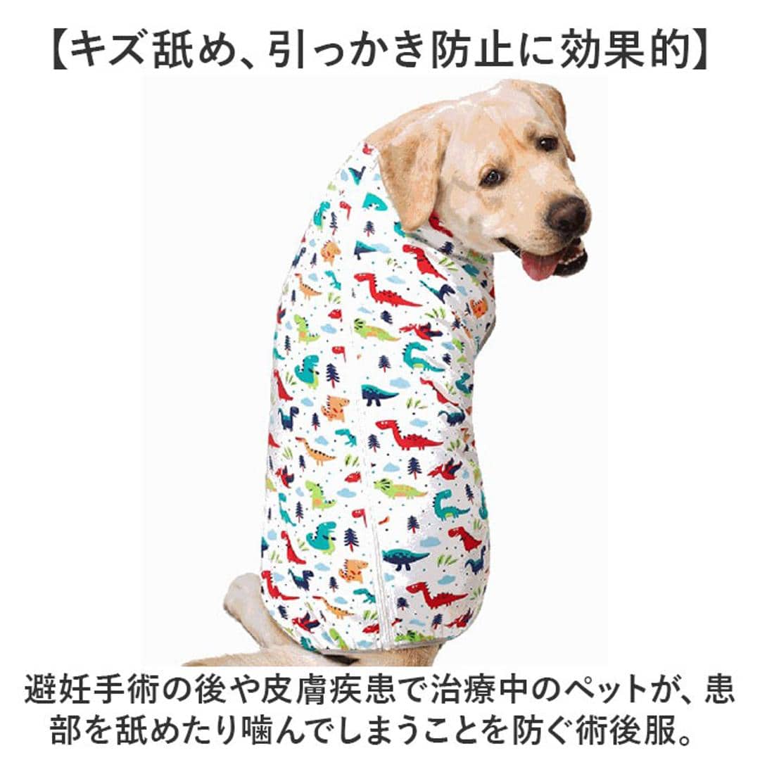 術後服 犬 通販 大型犬 術後ウェア 前後足 イヌ術後服 袖なし 傷口保護 傷舐め防止 避妊 去勢 けが ドッグウェア 術後着 通気性 術後カバー服 介護服 男女用 犬の服 かわいい 可愛い おしゃれ オシャレ シンプル パジャマ ペット用品 ダイナソー 【即日発送】26