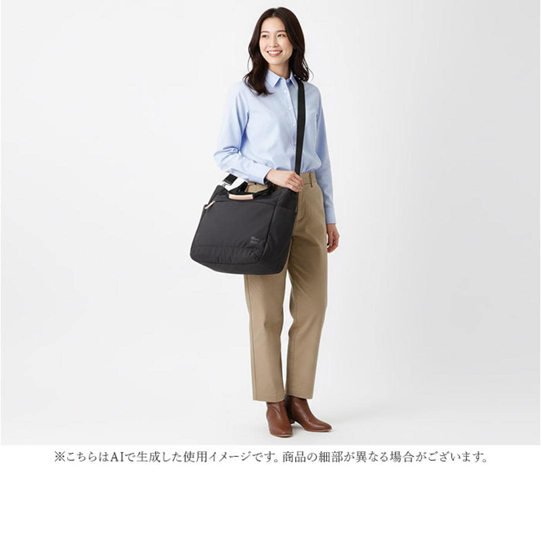 アネログランデ トートバッグ GTM0973 anello GRANDE 通販 ショルダーバッグ マザーズバッグ 2way トートバック 斜めがけバッグ 肩掛け ナイロン レディース メンズ A4 通勤 通学 撥水 10ポケット 軽量 軽い SABLE BK.ブラック ・