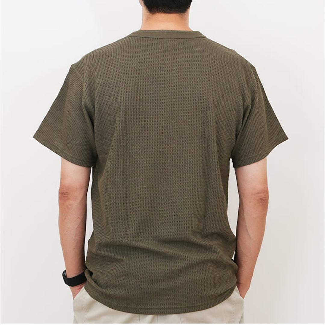 JEMORGAN ワッフル JE197-22S ジェーイーモーガン 通販 Tシャツ カットソー 半袖 トップス メンズ インナー 重ね着 ワッフル生地 ヘンリーネック 夏 春夏 夏物 夏服 レディース 大きいサイズ アメカジ 男性 紳士 メンズファッション ホワイト Mサイズ