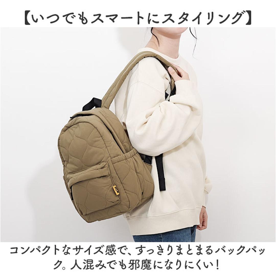 kiu リュック キウ K391 通販 リュックサック ミニリュック デイパック バックパック パデットデイバックパック 小さめ 通学 通勤 旅行 レディース メンズ 軽量 軽い 撥水 キルティング おしゃれ かわいい シンプル 可愛い 男女兼用バッグ ブラック ・