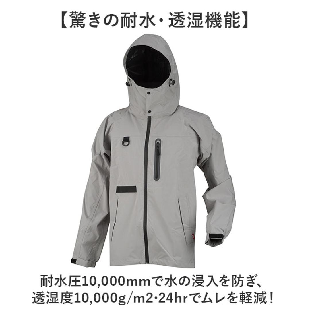 カジメイク レインスーツ Kajimeiku F-001 通販 レインコート 上下 防水 レインウェア レインウエア レインパンツ 上下セット フィッシングレインスーツ 自転車 釣り バイク キャンプ 通勤 通学 ストレッチ 蒸れにくい 透湿 雨具 カッパ 合羽 ブラック Sサイズ