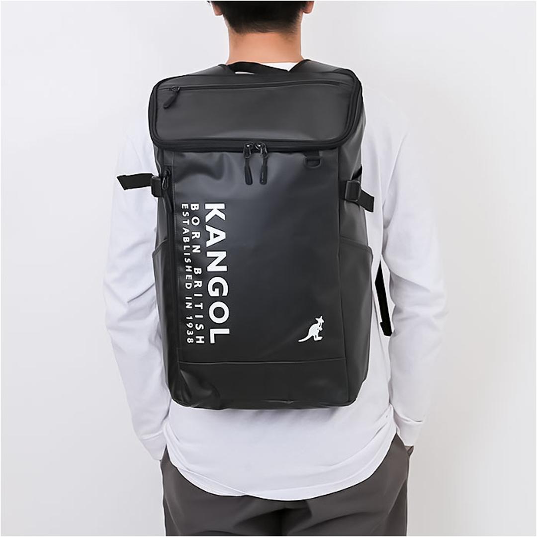 KANGOL カンゴール リュック 250-1570 通販 リュックサック 33L ボックス型 バックパック ボックスリュック デイパック おしゃれ レディース メンズ バッグ レディースバッグ メンズバッグ ブランド 通学 かばん 中学生 高校生 オシャレ ブラック ・