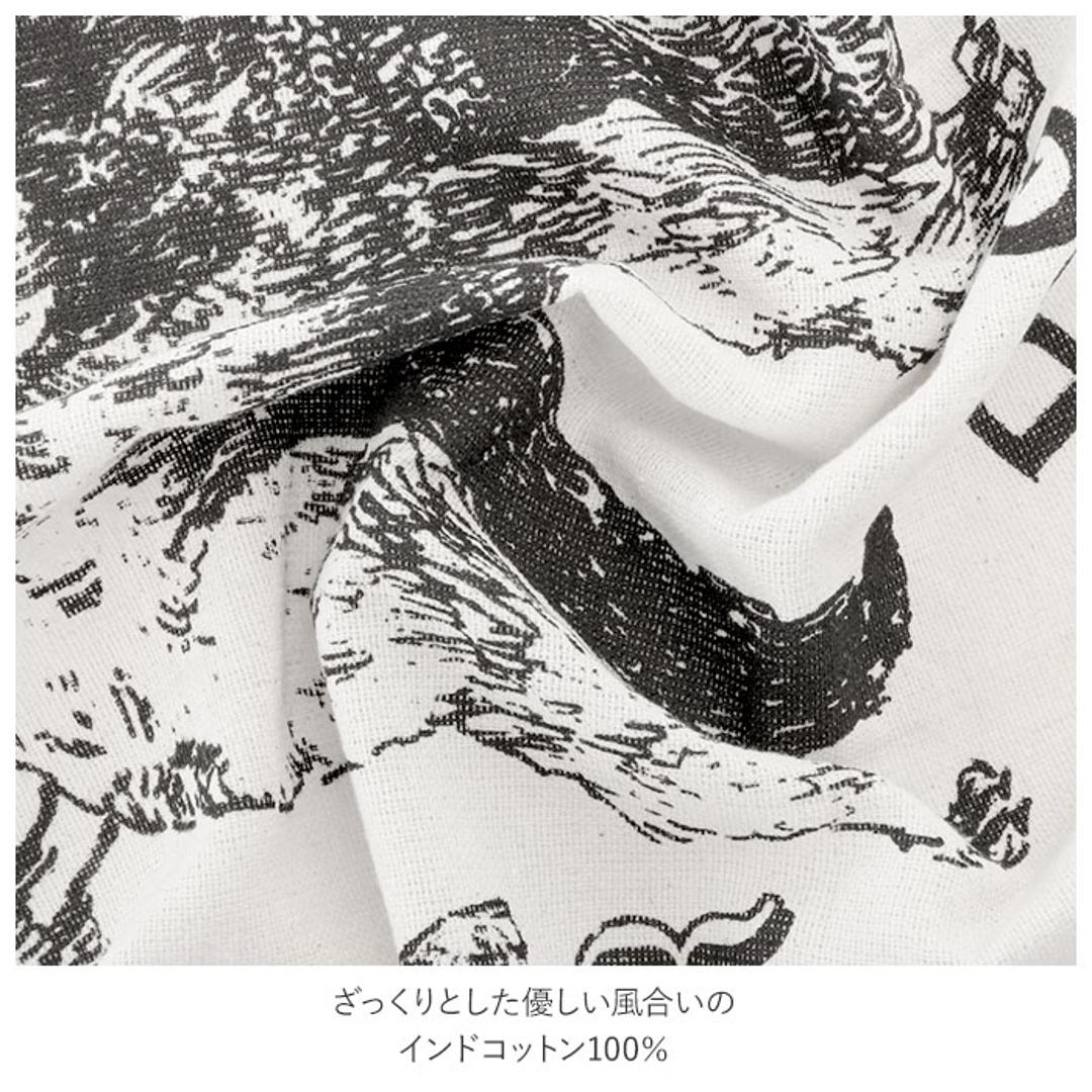 マルチカバー ソファー 夏 通販 おしゃれ ベッドカバー ソファカバー 目隠し カーテン ビデオ会議 背景 シンプル 綿 コットン インド綿 シック モノトーン MONO イラスト ファブリック KEY STONE キーストーン MUCOMODOドッグ ・