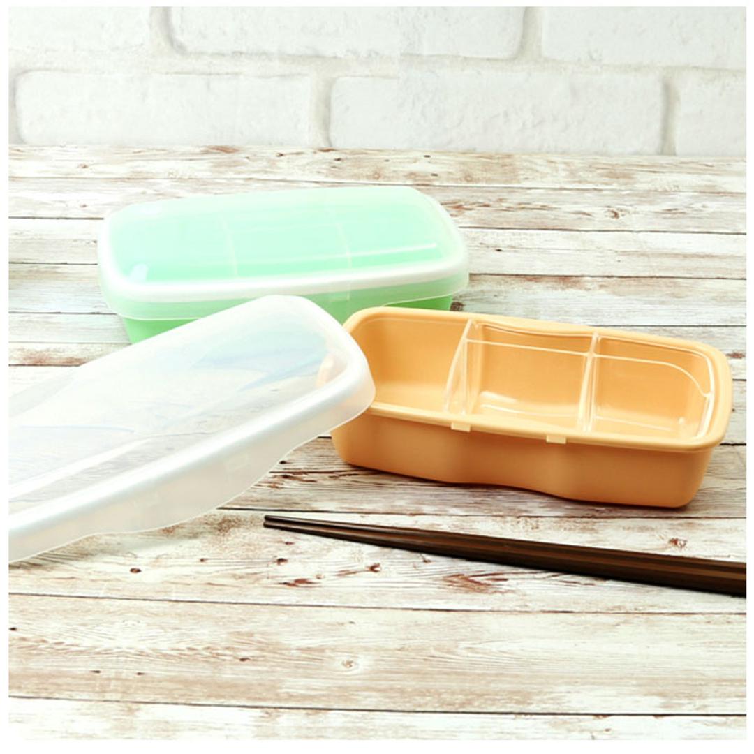 ランチボックス おしゃれ 1段 650ml 通販 お弁当箱 弁当箱 ドーム型 ドーム お弁当 弁当 電子レンジOK 乾燥機OK 食器洗いOK 汚れにくい 仕切り レバーレス ランチ 冷凍保存 シンプル 日本製 オレンジ ・