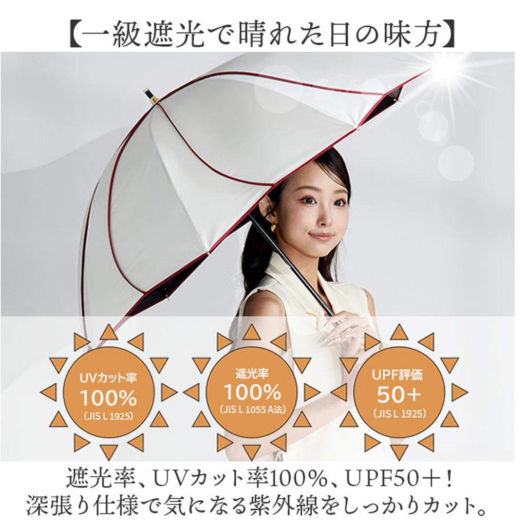 キザワ 日傘 ショート丈 通販 KIZAWA M55HB081API 長傘 ショート丈日傘 傘 ショート かさ カサ icolon ameri 花びら 55cm 8本骨 手開き おしゃれ シンプル かわいい 日よけ コンパクト レディース 女性 通勤 通学 オフ×ベージュ ・