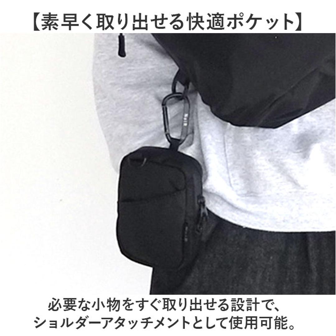NoiR ノアール ポーチ N23009 通販 ミニポーチ カラビナ付きミニポーチ カラビナ付きポーチ 小物入れ 小物ポーチ シガレットケース メンズ 撥水 小さめ 通学 通勤 旅行 アウトドア 止水ファスナー おしゃれ シンプル ノワール メンズバッグ 15Black ・