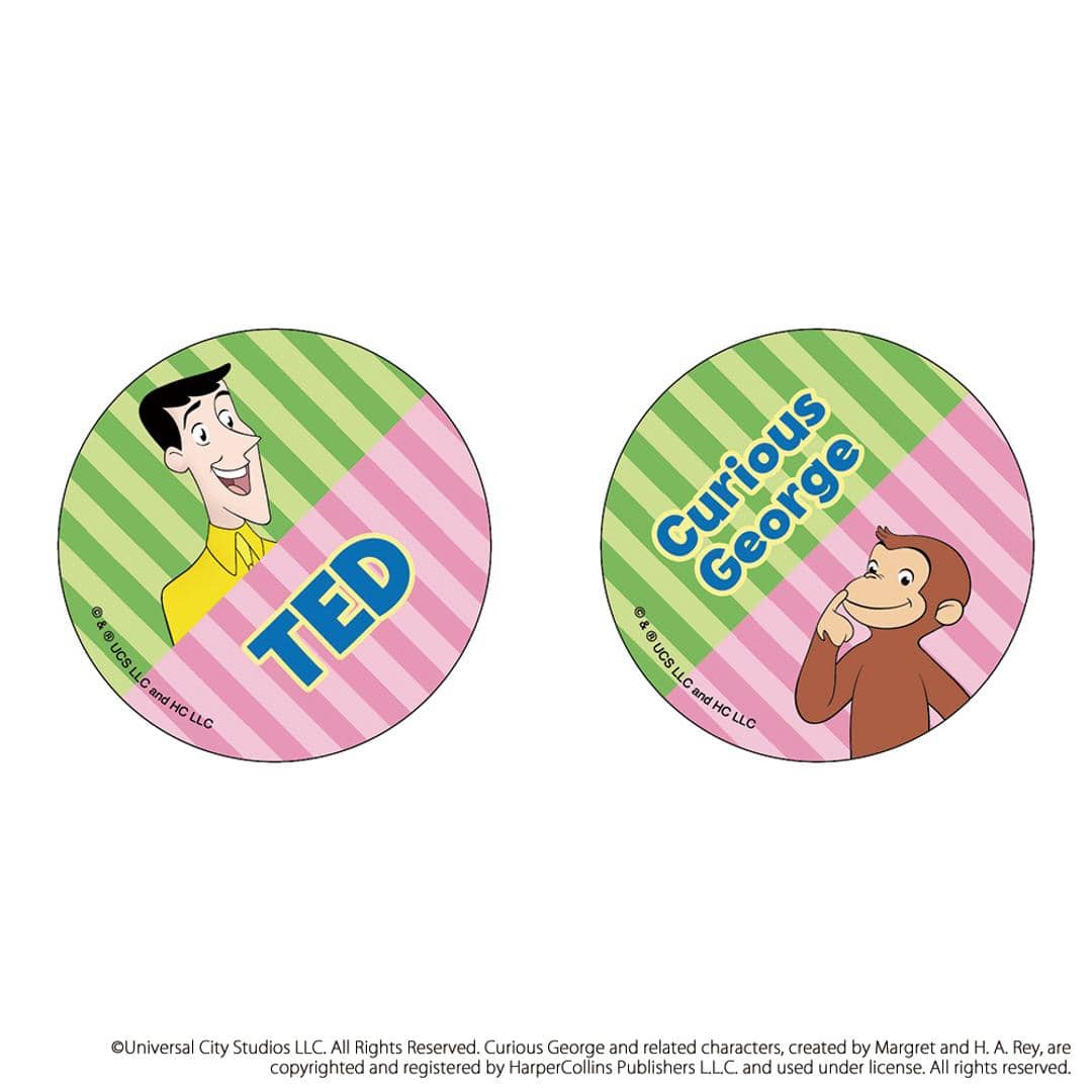 おさるのジョージ グッズ 通販 Curious George 缶バッジ まじかる百貨店缶バッジ 4947864052850 おさるのジョージ03 缶バッチ カンバッジ カンバッチ キャラクター かわいい おしゃれ 可愛い ひとまねこざる レンチキュラー オシャレ おさるのジョージ ・