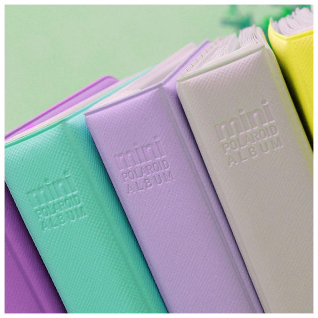 チェキアルバム 通販 65枚収納 チェキ アルバム チェキフィルム フォトブック ポケットアルバム スモールアルバム ポラロイド 持ち運び コンパクト 収納 カード ホルダー 出産祝い 雑貨 日用品 ライトブルー ・