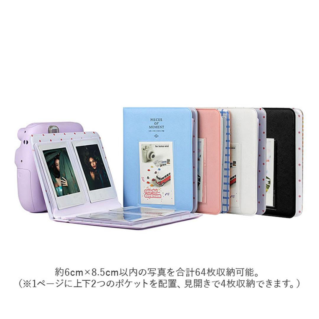 チェキ アルバム 64枚 通販 写真 フォトアルバム フォトブック チェキアルバム 写真整理 チェキ用アルバム インスタントカメラ おしゃれ かわいい 可愛い 高校生 女の子 女子 子供 キッズ ギフト ブルー ・