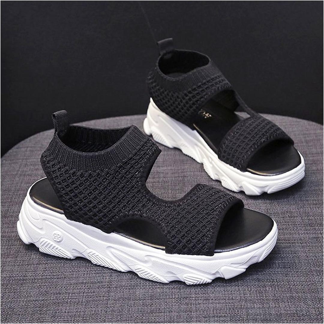 スポーツサンダル 厚底 レディース 通販 サンダル スポサン 厚底サンダル おしゃれ コンフォートサンダル フラットサンダル 靴 くつ クツ かわいい シューズ 夏 スポーツ スポーティ カジュアル アウトドア 婦人靴 疲れにくい 歩きやすい シンプル オシャレ ブラック 【即日発送】35(22.5cm)