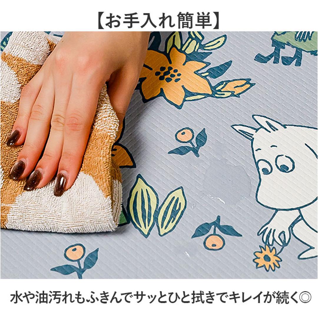 キッチンマット キャラクター 通販 キャラクターキッチンマット 45×240CM 拭きとりやすい お手入れ簡単 かわいい 台所マット キッチンカーペット ロングマット 塩化ビニール樹脂 キッチン 新生活 台所 おしゃれ シンプル ギフト 贈り物 アップルピンク ・