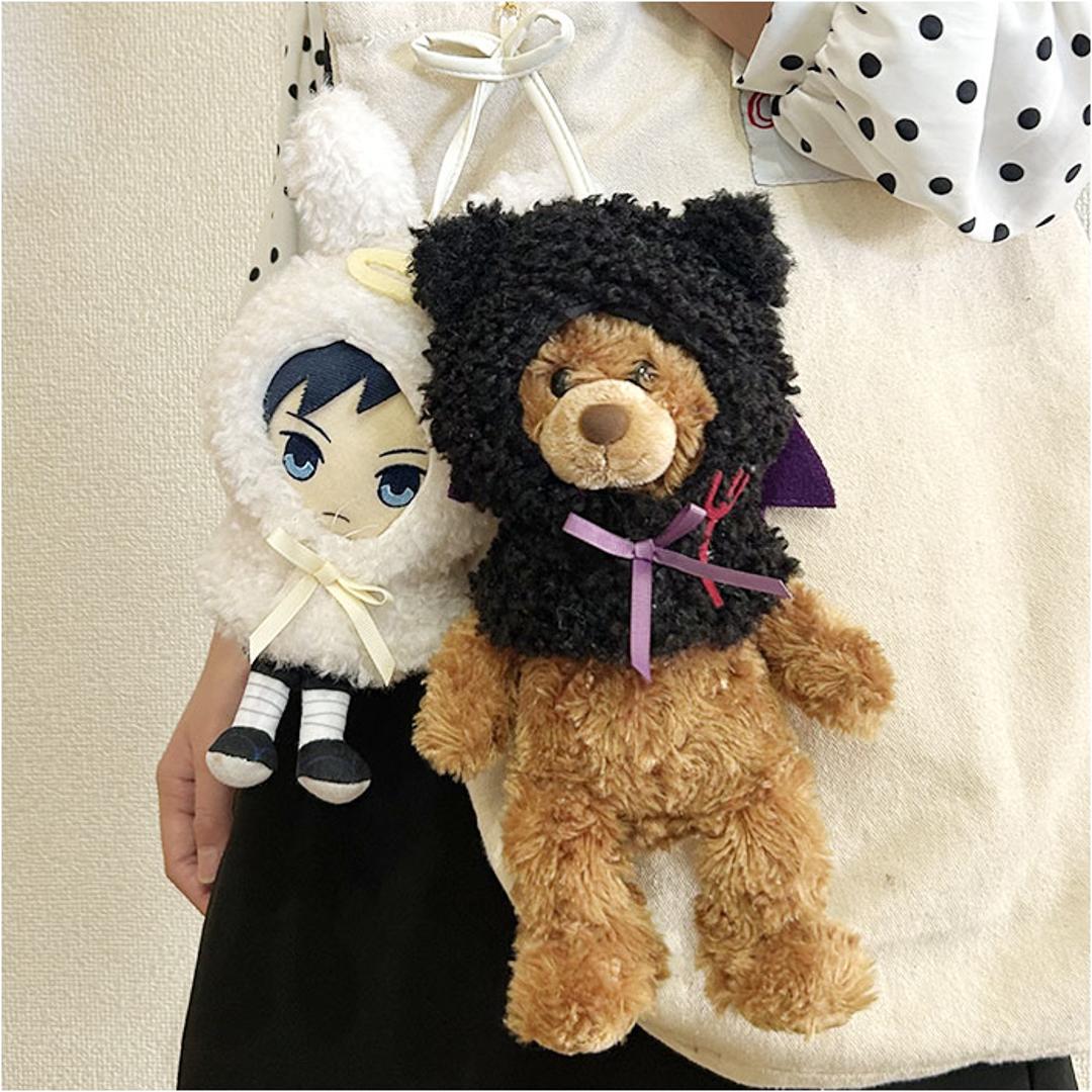ぬいぐるみキーホルダー 通販 推し活 ぬいぐるみ 服 ポンチョ ぬいポンチョ 15cm 天使と悪魔 15cmぬい推奨 推しぬい にこいち 双子 ぬい 人形 マスコット ぬい服 ぬい活 ぬい撮り Appel Toi アペルトワ 250157 ファッション小物 天使/悪魔 ・