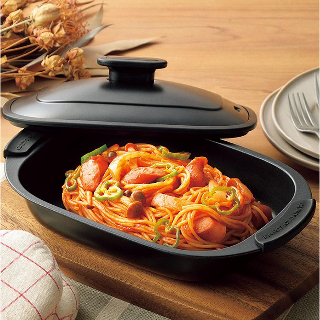 電子レンジ調理器具 レンジパン 通販 ヒロショウ RGPS-01 レンジグリルパン 電子レンジ専用 レンジ 調理器 グリルパン 電子レンジ グリルプレート 魚焼きグリル 蒸し料理 蒸し器 時短料理 肉 野菜 レシピ付き 電子レンジ調理用品 電子レンジ用調理器具 ブラック ・