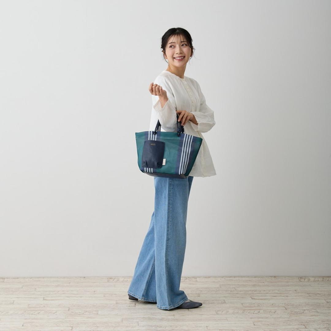 ルートート トートバッグ ROOTOTE 1084 通販 トートバック 手提げバッグ 手提げ袋 手提げかばん 手提げカバン 手提げ鞄 レディース 軽量 軽い 通勤 通学 おしゃれ 配色 洗える 手洗い ストライプ wefer ウエッファ DELI デリ SAX ・
