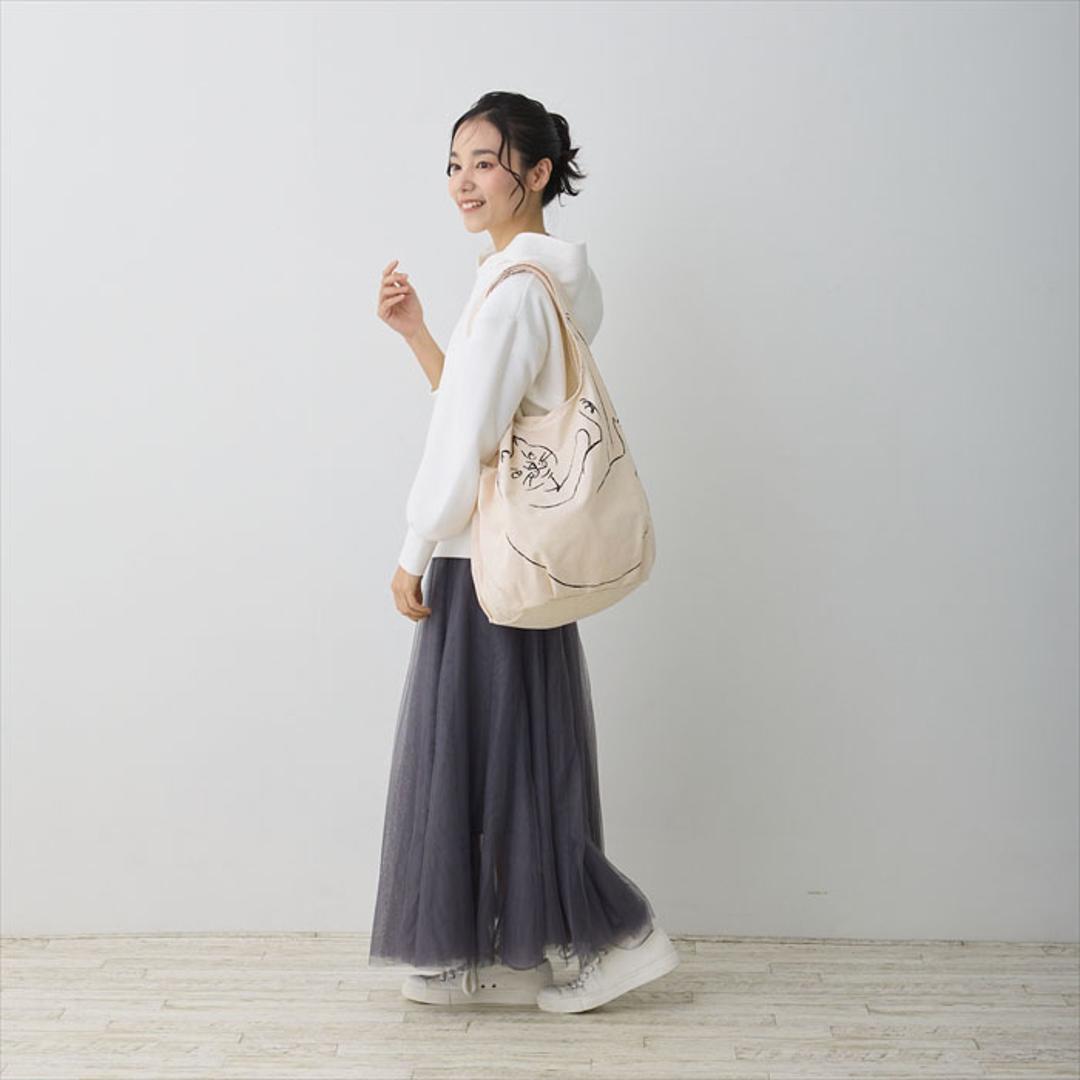ルートート トートバッグ ROOTOTE 1188 通販 トートバック 肩掛けバッグ エコバッグ 買い物バッグ 折りたたみバッグ サブバッグ コンパクト 大きめ A4 大容量 レディース おしゃれ かわいい 通学 通勤 猫 ねこ 綿 ROUND ラウンド SHIRO ・
