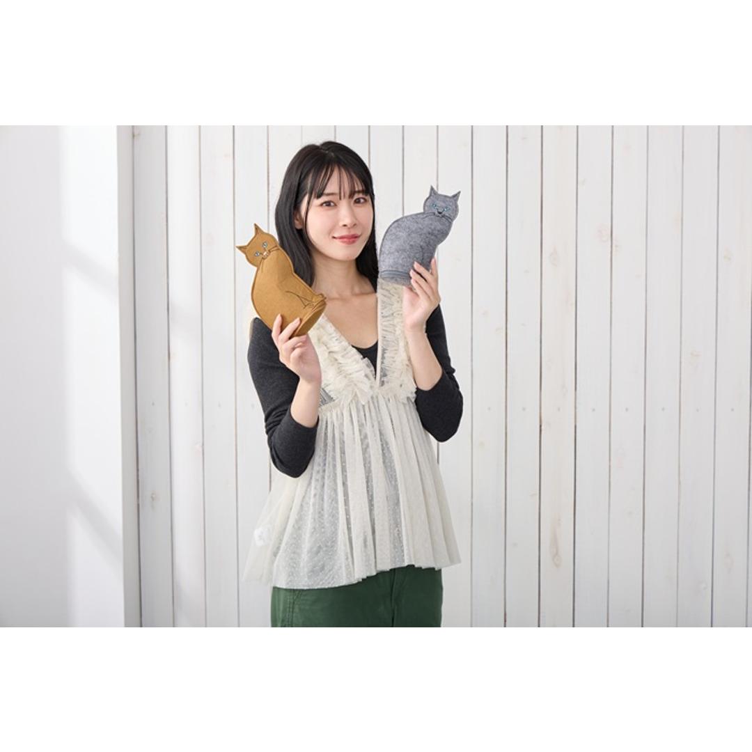 ルートート ROOTOTE ポーチ 3622 通販 ねこ 猫 ネコ 小物入れ コスメポーチ ペンケース メイクポーチ メガネケース レディース おしゃれ かわいい フェルト withROO ウィズルー ウイズルー オスワリネコ インテリア レディースバッグ SHIRO ・