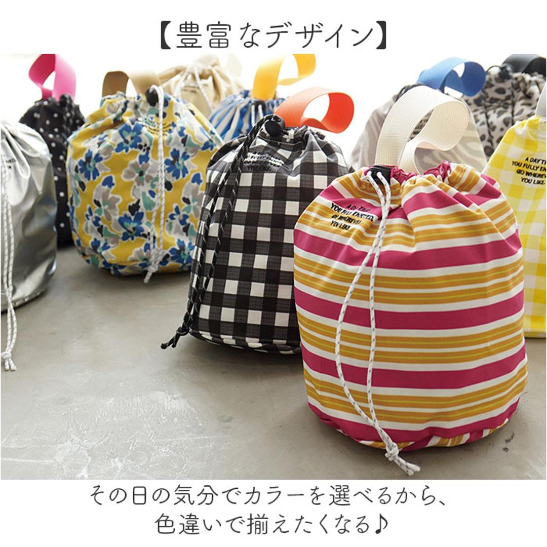 SOLEIL ソレイユ バッグ 10924 通販 巾着バッグ ドローストリングバッグ 巾着バック ハンドバッグ 巾着袋 ミニバッグ 巾着ポーチ 大人 小さめ レディース かわいい おしゃれ サブバッグ 旅行 ヘミングス レディースバッグ HEMING'S 01.GINGHAM/YLW ・